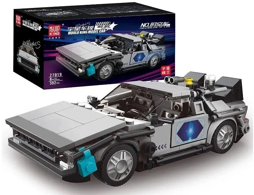 Конструктор Mould King Models 27019. Delorean DMC-12, 392 детали. Фото 1