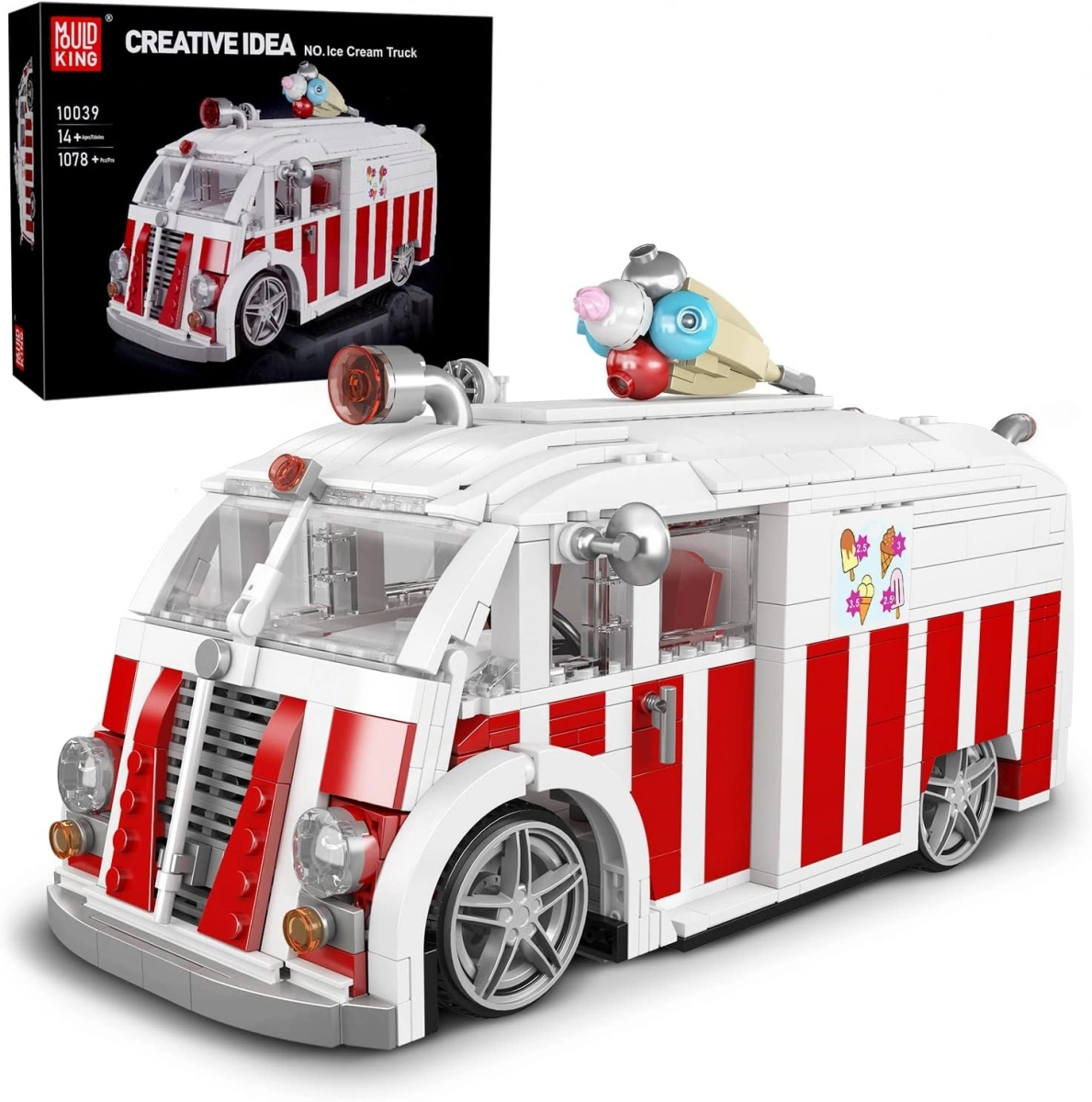 Конструктор Mould King Creative Idea 10039. Ice Cream Truck, 1078 деталей. Фото 1
