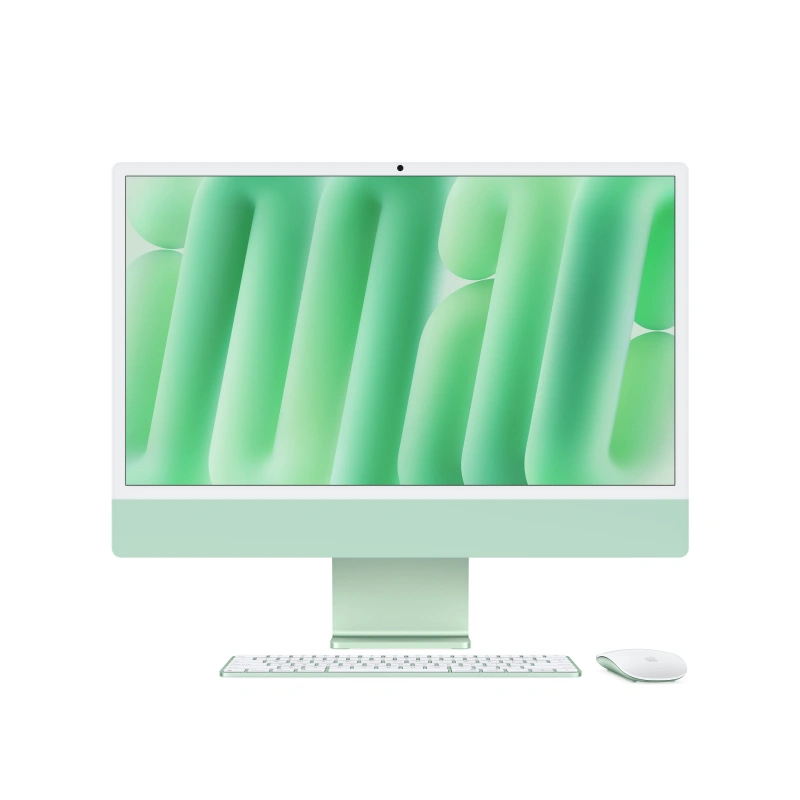 Apple iMac 24" Retina 4,5K, (MWUE3RU/A) (M4, 8-ядер CPU, 8-ядер GPU, 16 ГБ, 256 ГБ SSD, 2024), Зелёный. Фото 2