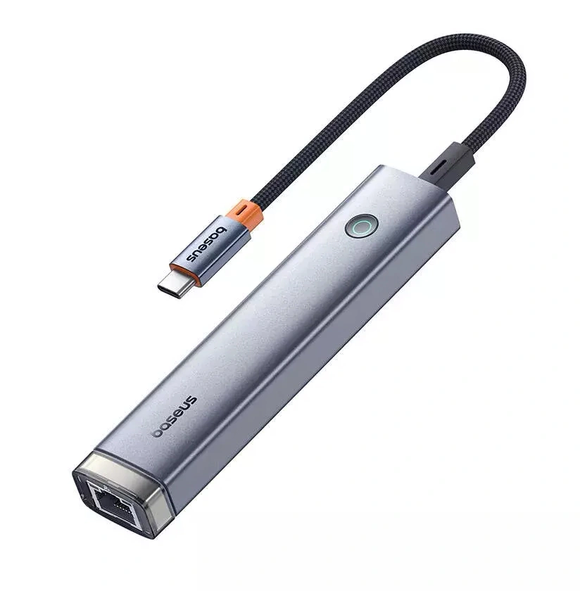 Хаб Baseus UltraJoy Series 5-Port HUB AIR (Type-C to HDMI4K@60Hz*1 + USB 3.0*2 + PD*1 + RJ45*1), (B00052801811-03). Фото 3