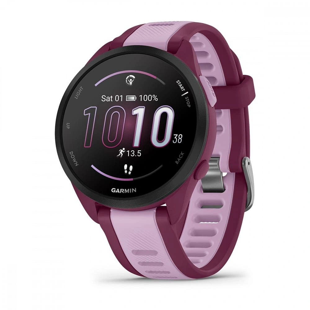 Умные часы Garmin Forerunner 165 Music Amoled, Berryl/Lilac. Фото 1