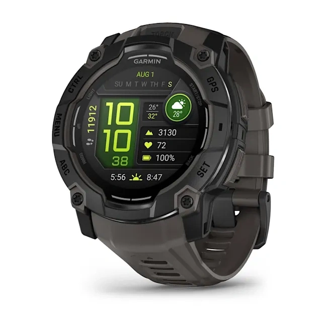 Умные часы Garmin Instinct 3 50mm, Amoled, Black with Charcoal Band (010-03020-40). Фото 1