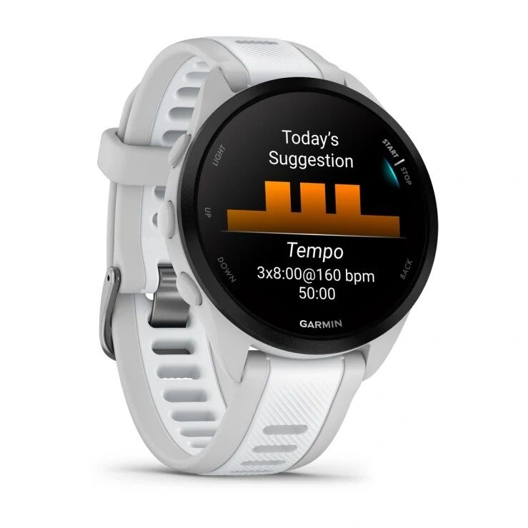 Умные часы Garmin Forerunner 165 Music Amoled, Серо-дымчатый/Белый камень (010-02863-31). Фото 3