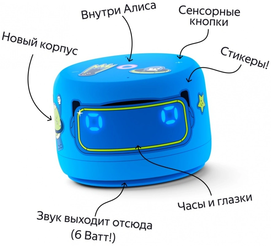 Умная колонка Яндекс Станция Лайт 2, Синяя (YNDX-00026BLU). Фото 4