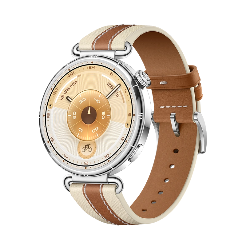 Умные часы Huawei Watch GT 6 41мм, Коричневый, Ремешок коричневый из композитной кожи (KSU-B19). Фото 1