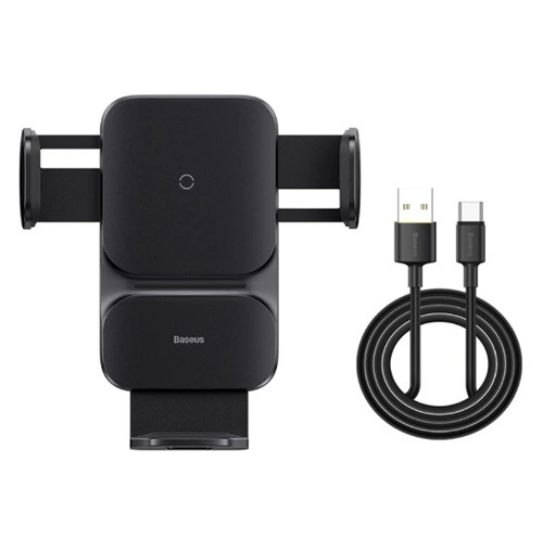 Держатель с беспроводной зарядкой Baseus Wisdom Auto 15W, Чёрный (CGZX000001). Фото 7