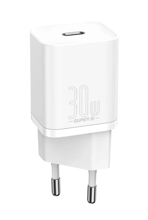 Сетевое зарядное устройство Baseus Super Si Quick charger 30W EU, Белое (CCSUP-J02). Фото 1