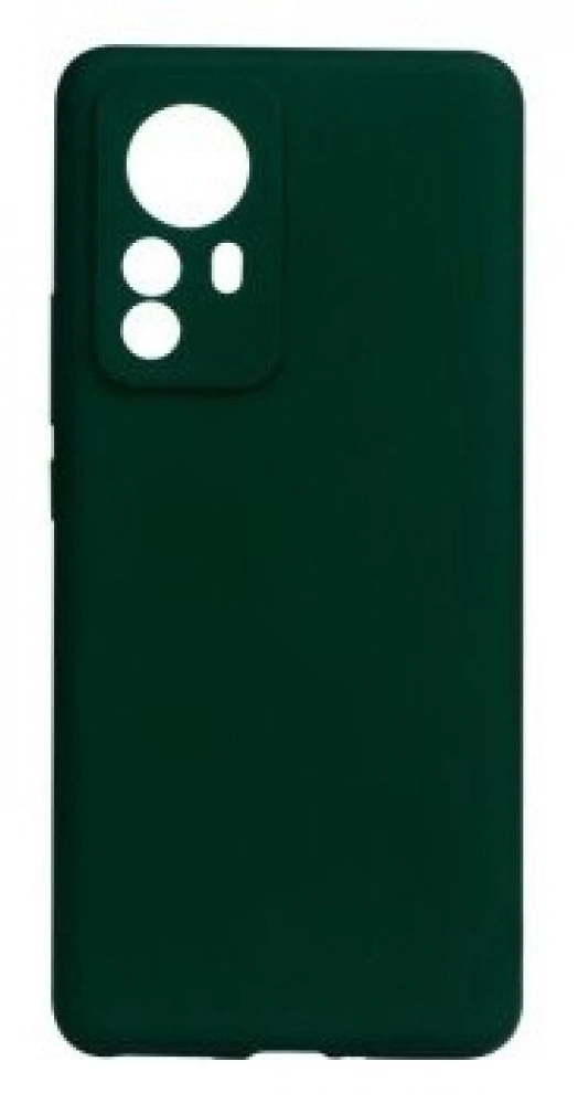 Накладка Silicone Case Logo для Xiaomi 12 Pro, Тёмно-зелёный. Фото 1