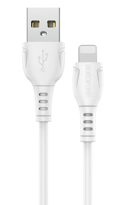 Кабель Borofone BX51 Triumph USB For Lightning 1м, Белый. Фото 1