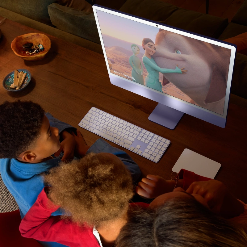 Apple iMac 24" Retina 4,5K, (MWUY3) (M4, 10-ядер CPU, 10-ядер GPU, 16 ГБ, 256 ГБ SSD, 2024), Зелёный. Фото 5