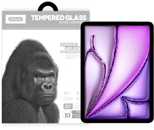 Защитное стекло SupGlass для iPad Air 13" (2024) Tempered Glass Super Hardness 9D XC-20, Прозрачное. Фото 1