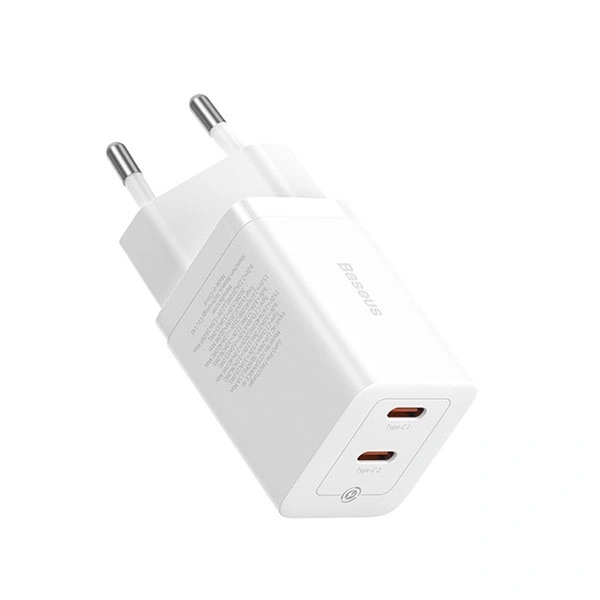 Сетевое зарядное устройство Baseus GaN5 Pro Fast Charger C+C 40W, Белое (CCGP180102). Фото 3
