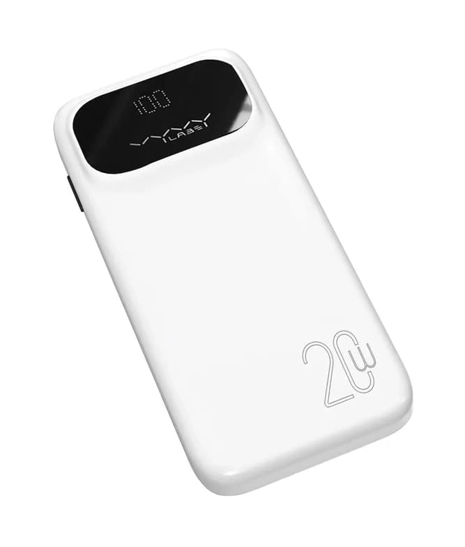 Внешний аккумулятор Vyvylabs Leca Digital Display Fast Charge 10000mAh 20W, Белый (VBL0120-01). Фото 2