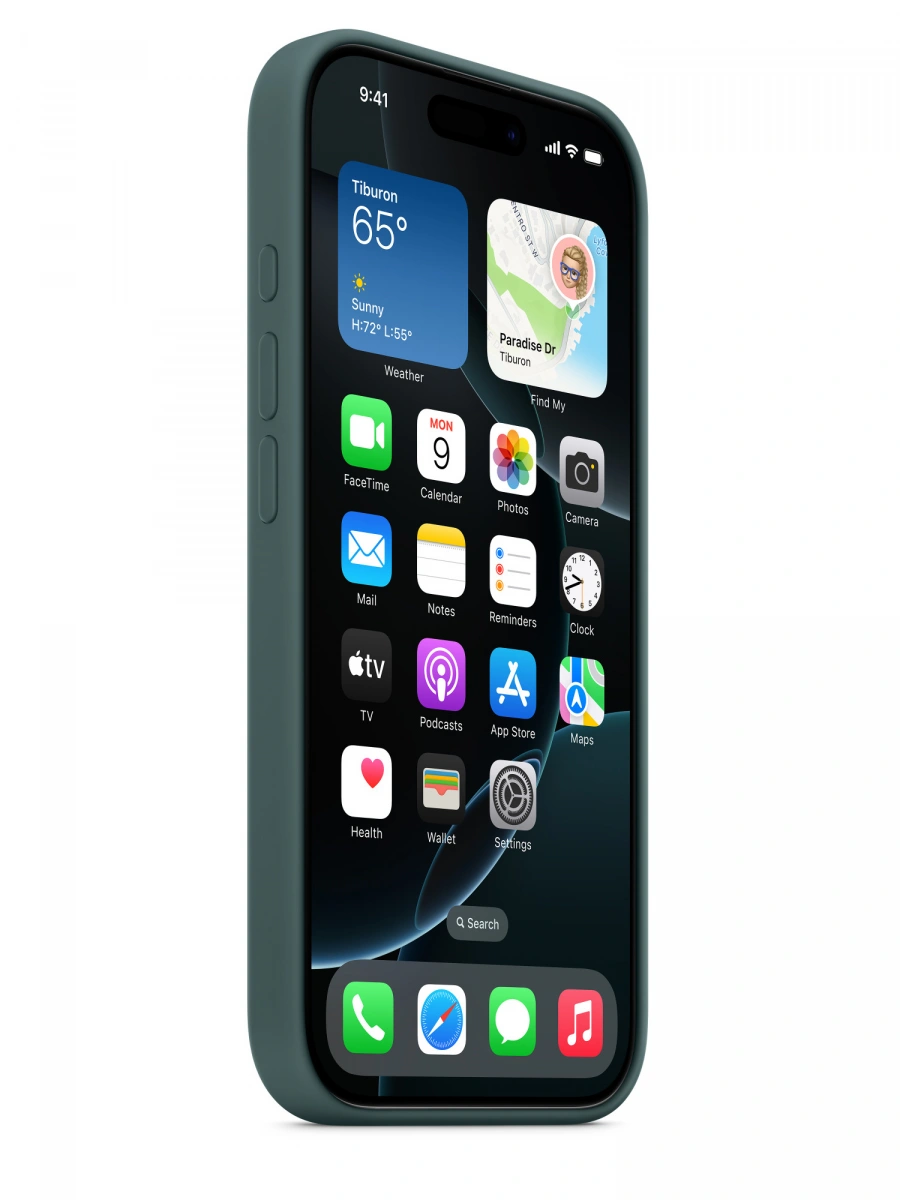 Накладка для iPhone 16 Pro Silicone Case With MagSafe, Lake Green. Фото 5