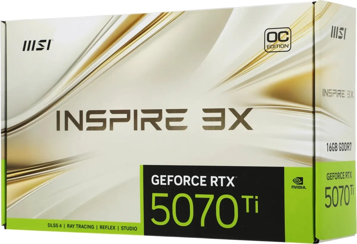 Видеокарта MSI GeForce RTX 5070 Ti INSPIRE 3X 16Гб GDDR7 256 bit PCIe 5.0. Фото 5