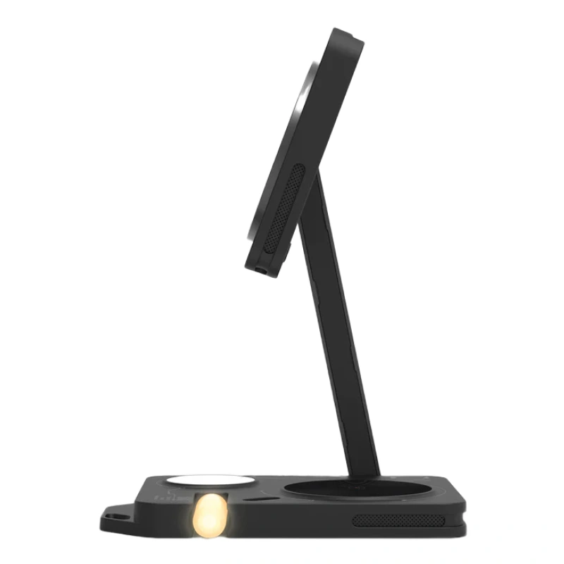 Беспроводная зарядная станция Aulumu 4-in-1 Folding MagSafe 15W, Black (UA-M01-BK-2). Фото 6