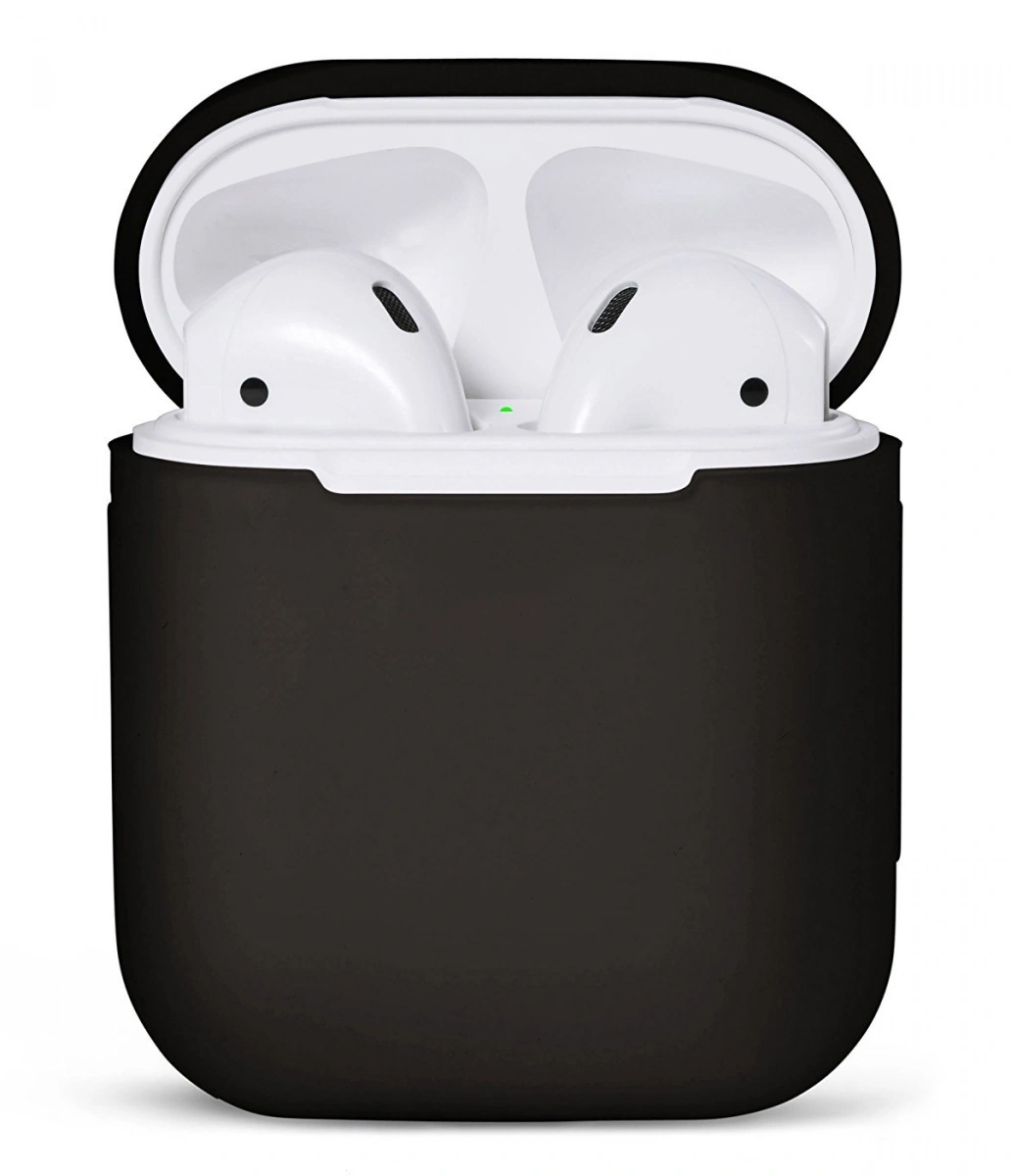 Чехол Silicone Case для наушников AirPods 2, Black. Фото 1