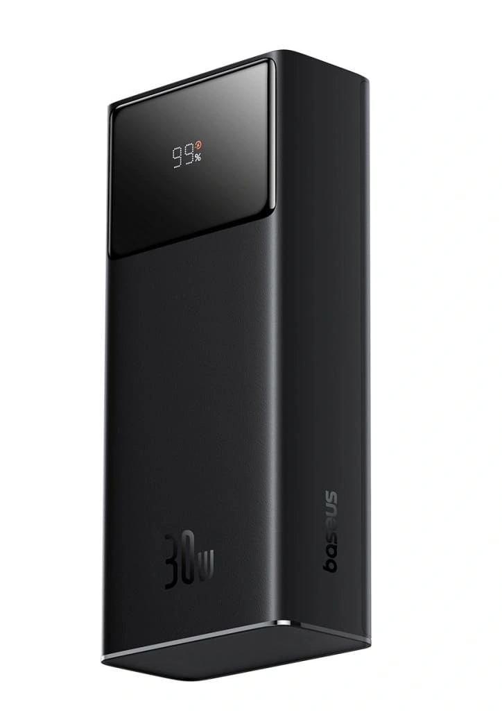 Внешний аккумулятор Baseus Star-Lord Digital Display Fast Charging 30000mAh 30W с кабелем USB to Type-C 3A 0.3m, Чёрный (P10022905113-00). Фото 1