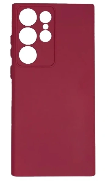 Накладка Silicone Case Logo для Samsung Galaxy S24 Ultra, Винная. Фото 1