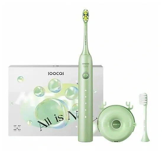 Электрическая зубная щетка Soocas All-Care Sonic Electric Toothbrush D3 (с кейсом для стерилизации), Green. Фото 1