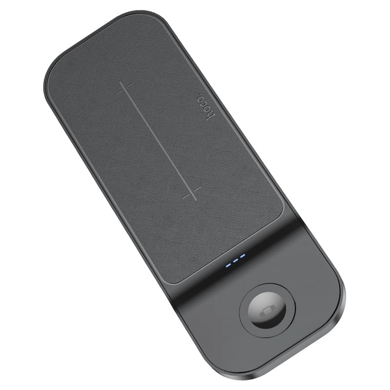 Беспроводное зарядное устройство Hoco CQ5 Step 3-in-1 (iWatch), Black. Фото 1