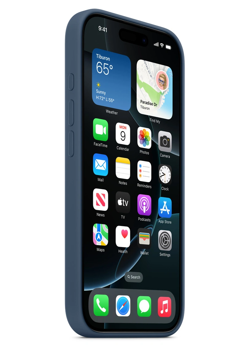 Накладка для iPhone 16 Pro Silicone Case With MagSafe, Denim. Фото 5