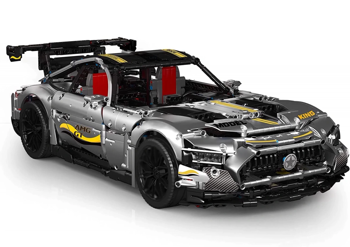 Конструктор Mould King Models 13126. Mercedes AMG GT QuickSilver 1:8, 2872 деталей, Серебристый. Фото 3