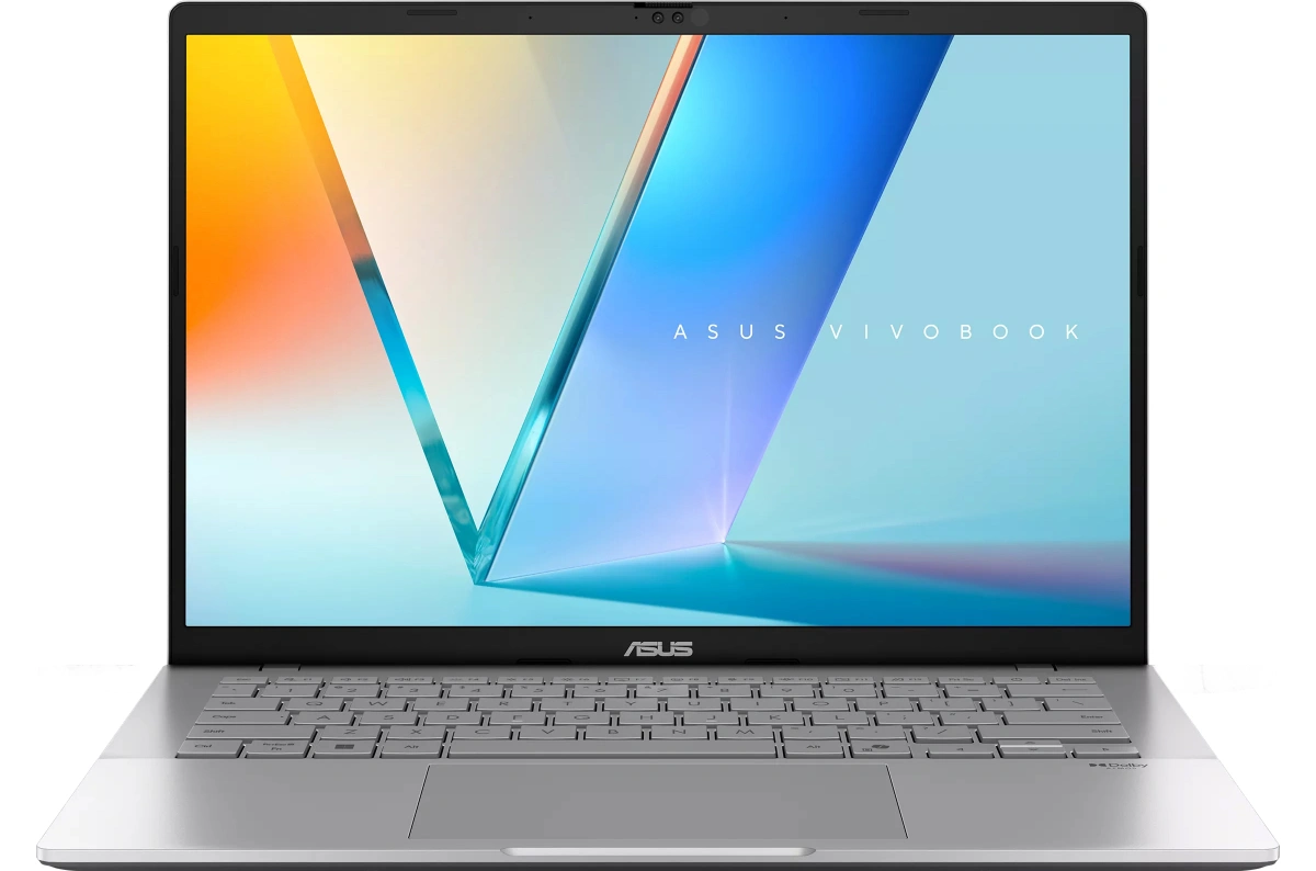 ASUS VivoBook S14 OLED, M3407HA-SF087, Серебристый (14" OLED, AMD Ryzen 5 220, 16 Гб, 512 Гб SSD, AMD Radeon, noOS) 90NB16E2-M005K0. Фото 1