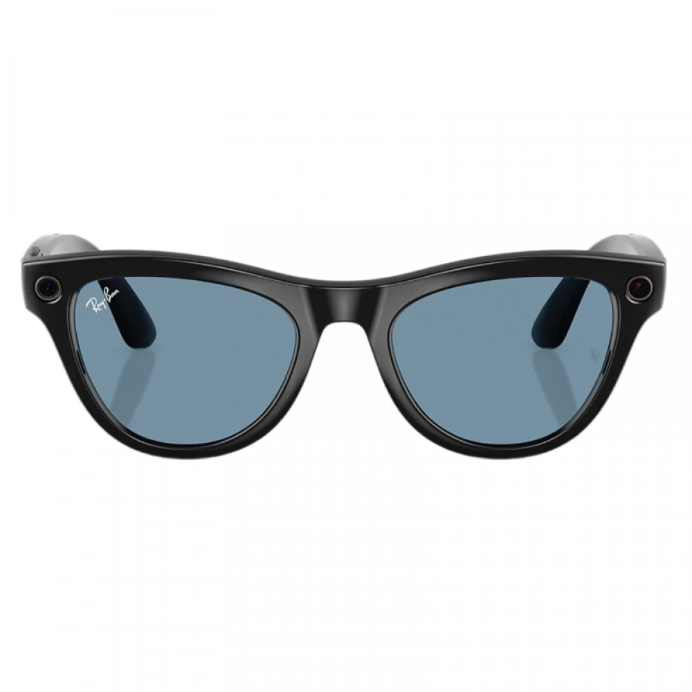 Умные очки Ray Ban Skyler (Gen 1) RW4010 Чёрный глянцевый/Небесно-голубой фотохром 150-52mm (601/MF52). Фото 3