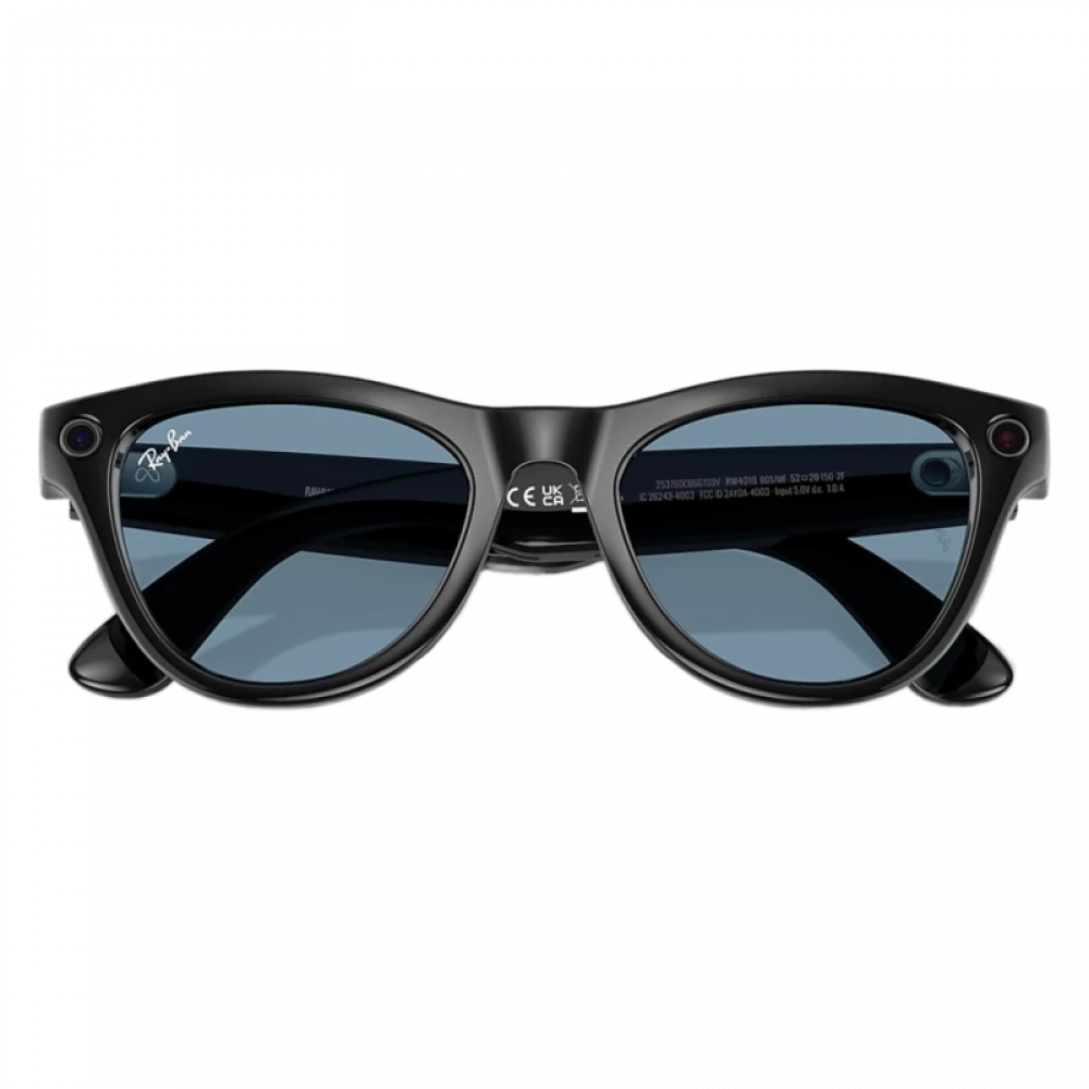 Умные очки Ray Ban Skyler (Gen 1) RW4010 Чёрный глянцевый/Небесно-голубой фотохром 150-52mm (601/MF52). Фото 4