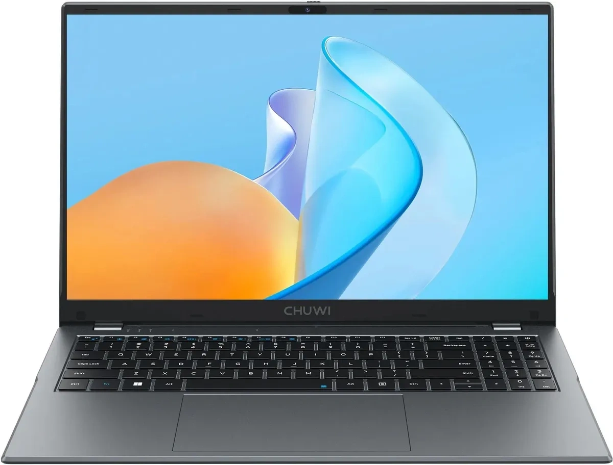 Chuwi GemiBook Plus (15.6" IPS, Intel N-series N150 0.8 ГГц, 16Гб, 512Гб SSD, Intel UHD Graphics, Windows 11 Home), Серый. Фото 1