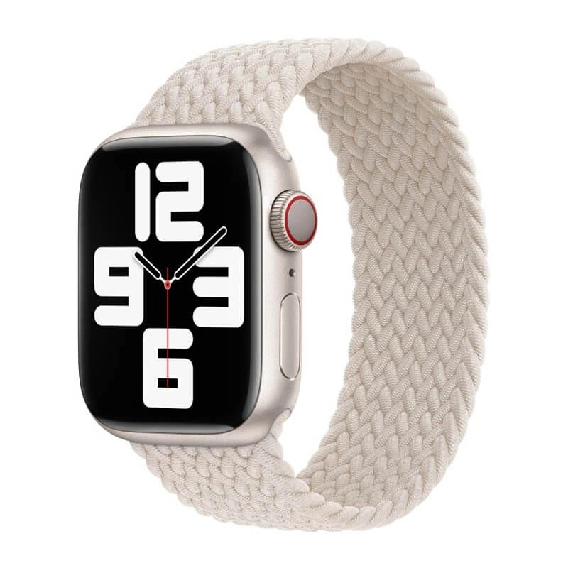 Ремешок Braided Solo Loop (M) для Apple Watch 44/45/46/49мм, Starlight. Фото 1