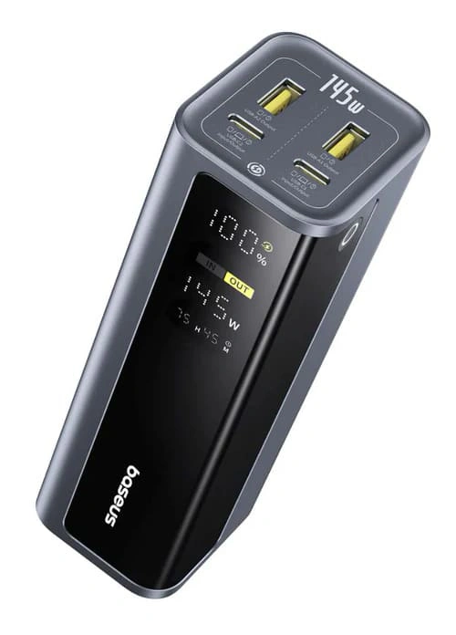 Внешний аккумулятор Baseus EnerGeek GP12 Fast Charge 145W 20800mAh (Type-C - Type-C кабель 100W), Чёрный (P10082109813-00). Фото 2