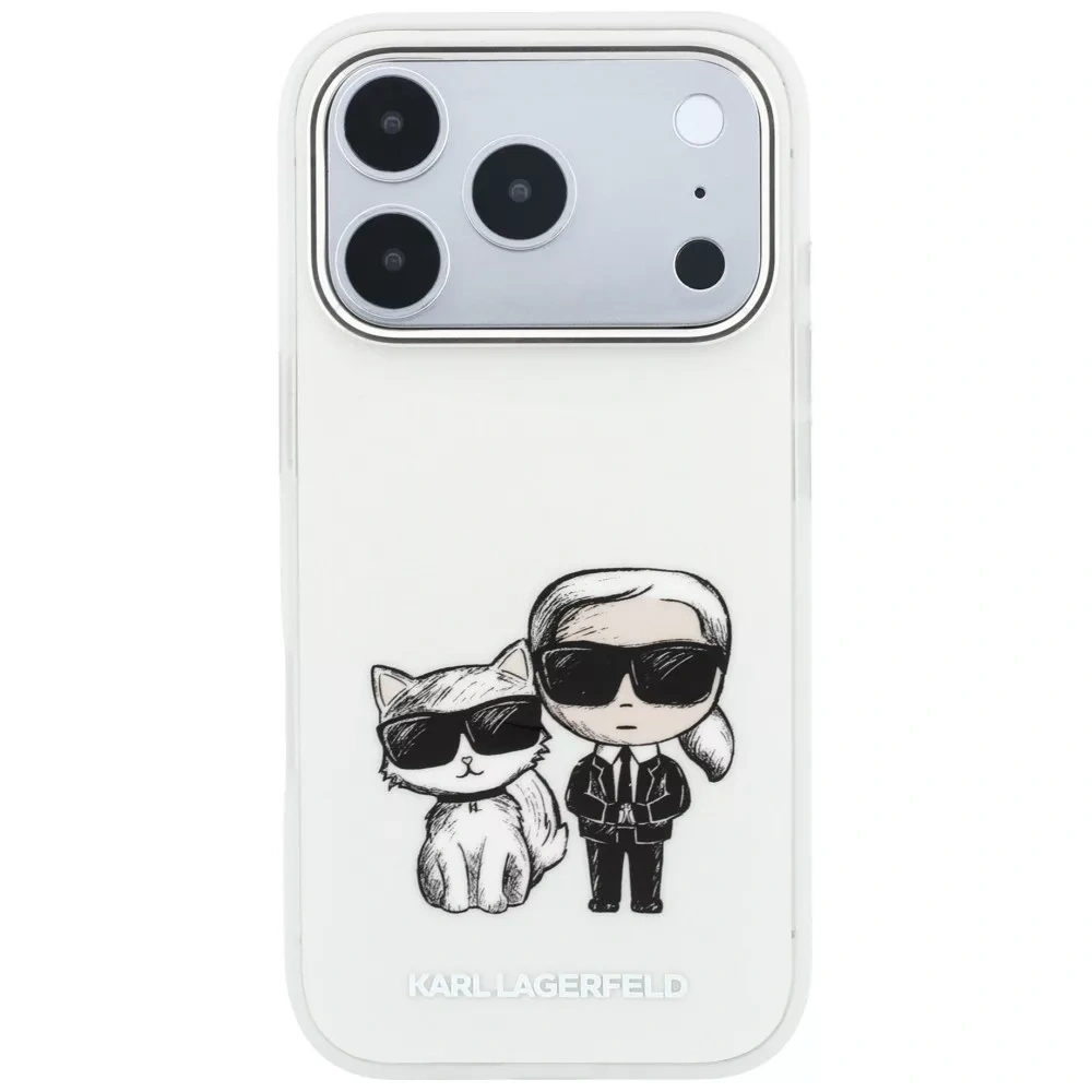 Накладка Lagerfeld для iPhone 18 Pro Max/17 Pro Max IML Sketch Karl&Choupette body Met cam Hard (MagSafe), Beige (KLHMP18X6HKCIDE). Фото 3