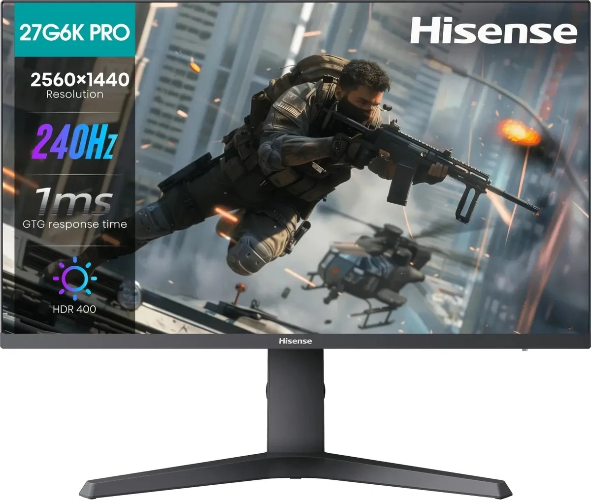 Монитор Hisense 27G6K-PRO 240Гц 2K IPS 27", Чёрный. Фото 1