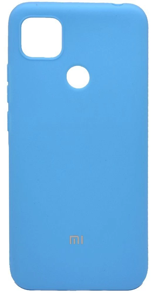 Накладка Silicone Case Logo для Redmi 10A, Redmi 9C, Голубая