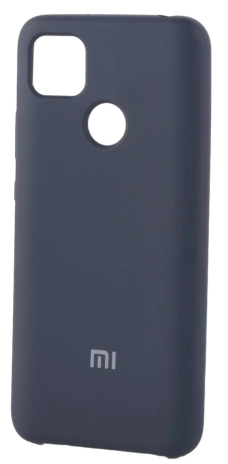 Накладка Silicone Case Logo для Redmi 9C, Redmi 10A, Тёмно-синяя
