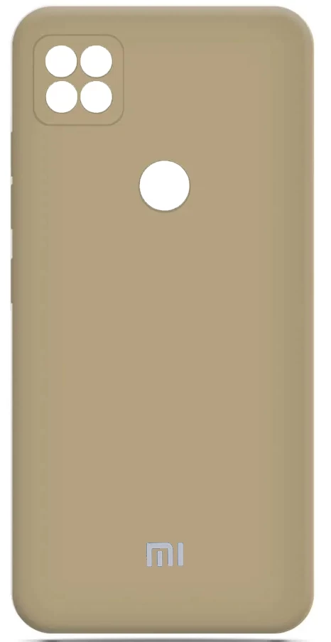 Накладка Silicone Case Logo для Redmi 10A, Redmi 9C, Пудровая
