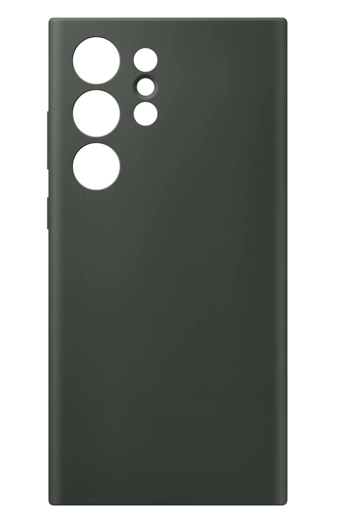 Чехол Silicone Case Logo для Samsung Galaxy S23 Ultra, Тёмно-зелёный