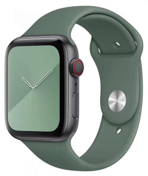 Ремешок для Apple Watch 42/44/45 мм силикон, Тёмно-зелёный