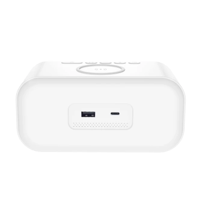 Беспроводное зарядное устройство с часами Wiwu Time Wireless Charger Wi-W015, Белое