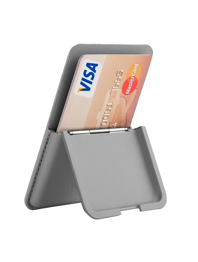 Чехол-бумажник Wiwu Magnetic Wallet With Stand MW-001, Серый