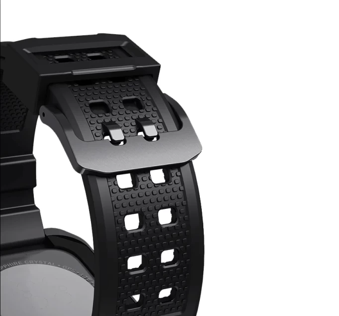 Ремешок + корпус Nillkin DynaGuard Wristband для Apple Watch 45мм, Чёрно-серый