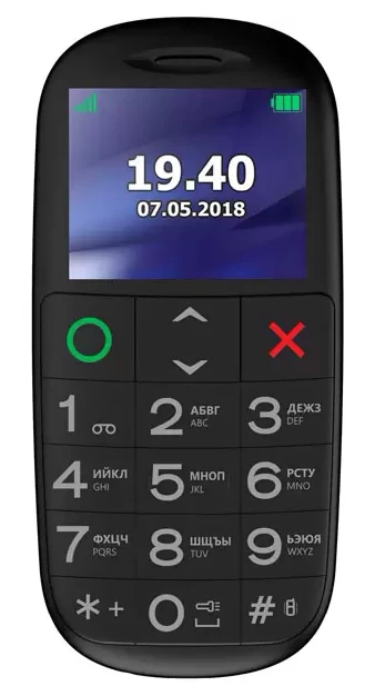 Телефон Vertex C312, Чёрный