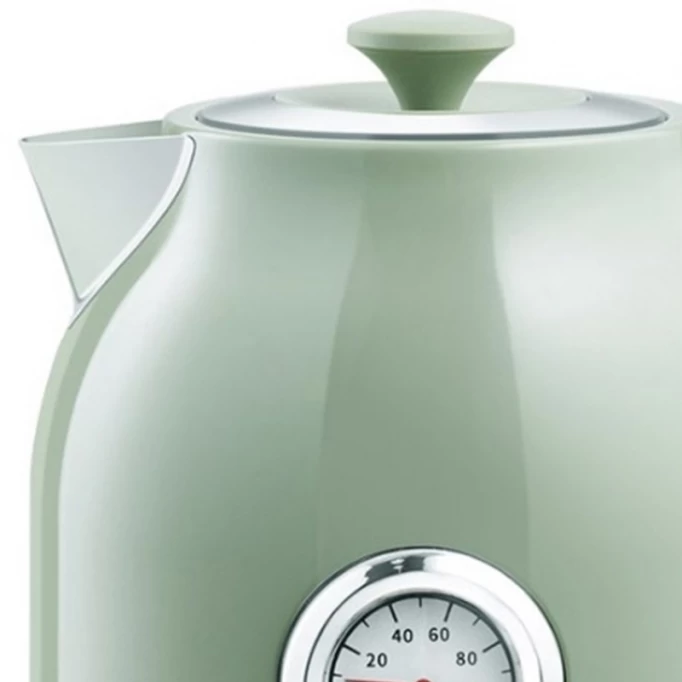 Электрический чайник с датчиком температуры Qcooker Electric Kettle, Винтажный зелёный