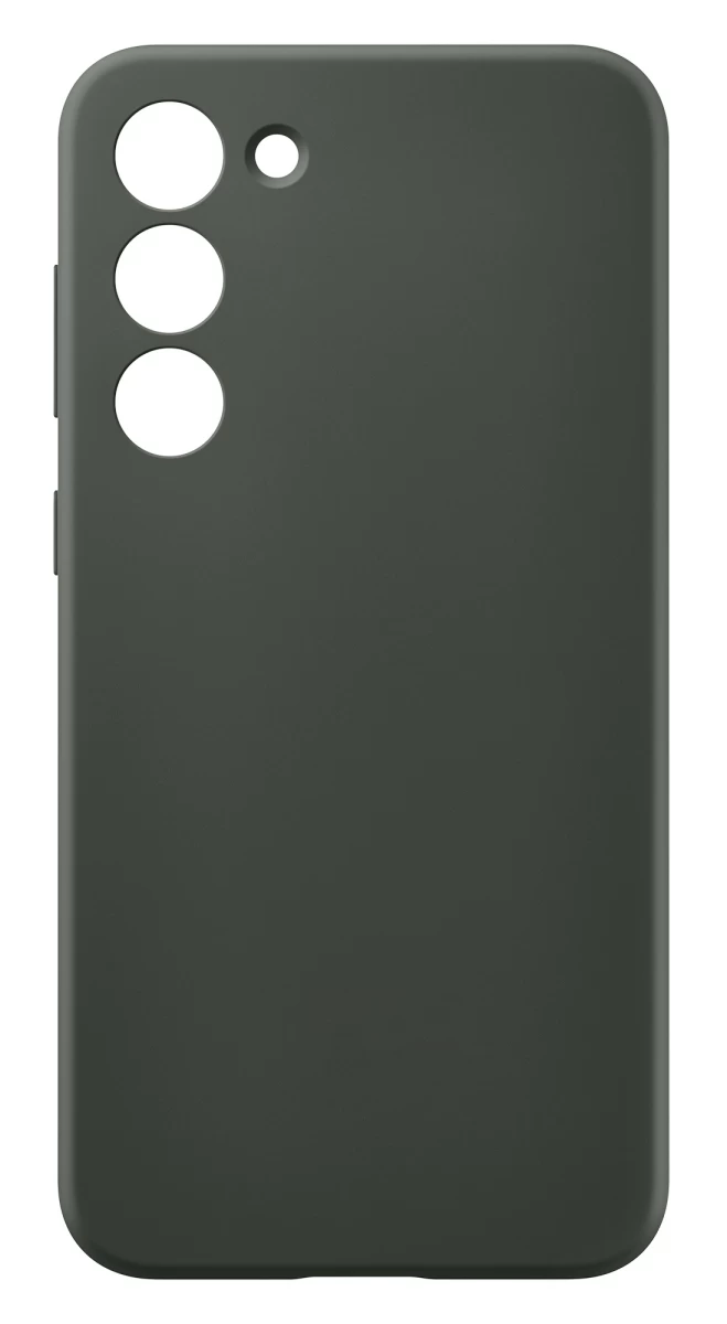 Чехол Silicone Case Logo для Samsung Galaxy S23, Тёмно-зелёный