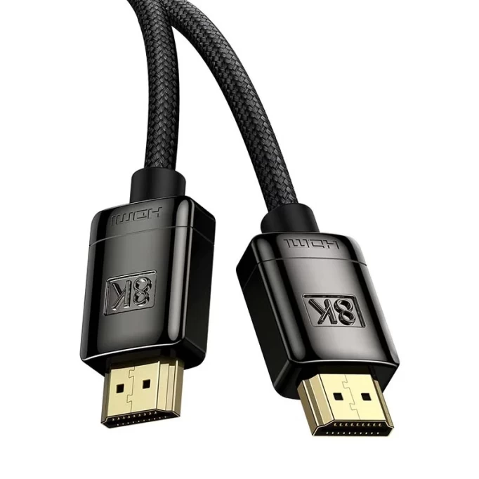 Кабель Baseus High Definition Series HDMI 8K to HDMI 8K Adapter Cable (Zinc Alloy) 60Hz 3m, Чёрный (WKGQ000201)