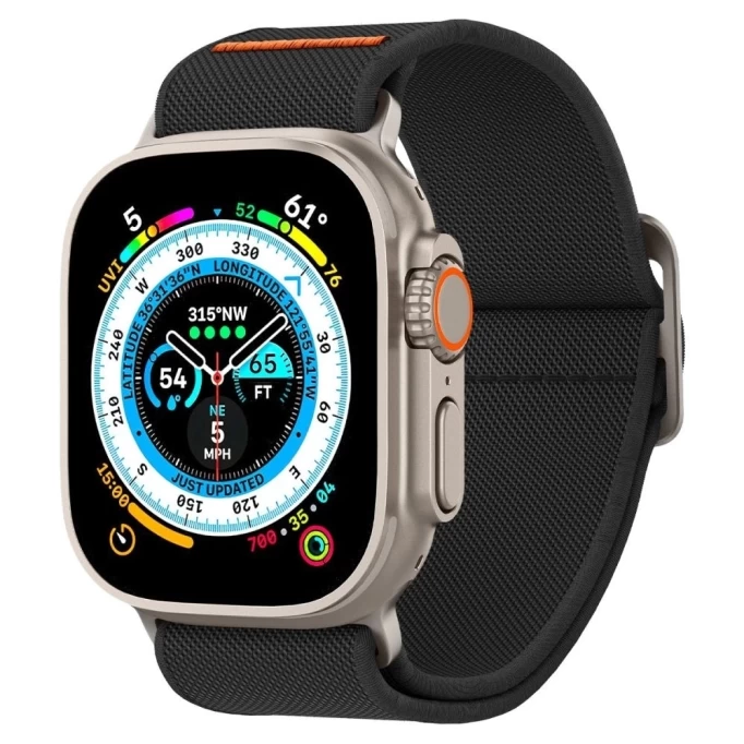 Ремешок Spigen Fit Lite Ultra для Apple Watch 42/44/45/49мм, Чёрный (AMP05983)