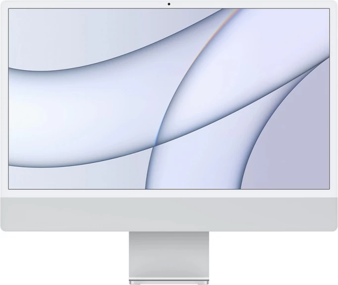 Apple iMac 24" Retina 4,5K, (MGTF3RU/A) (M1, 8C CPU, 7C GPU, 8 ГБ, 256 ГБ SSD), Серебристый
