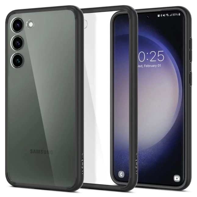 Чехол Spigen Ultra Hybrid для Samsung Galaxy S23+, Чёрный матовый (ACS05669)
